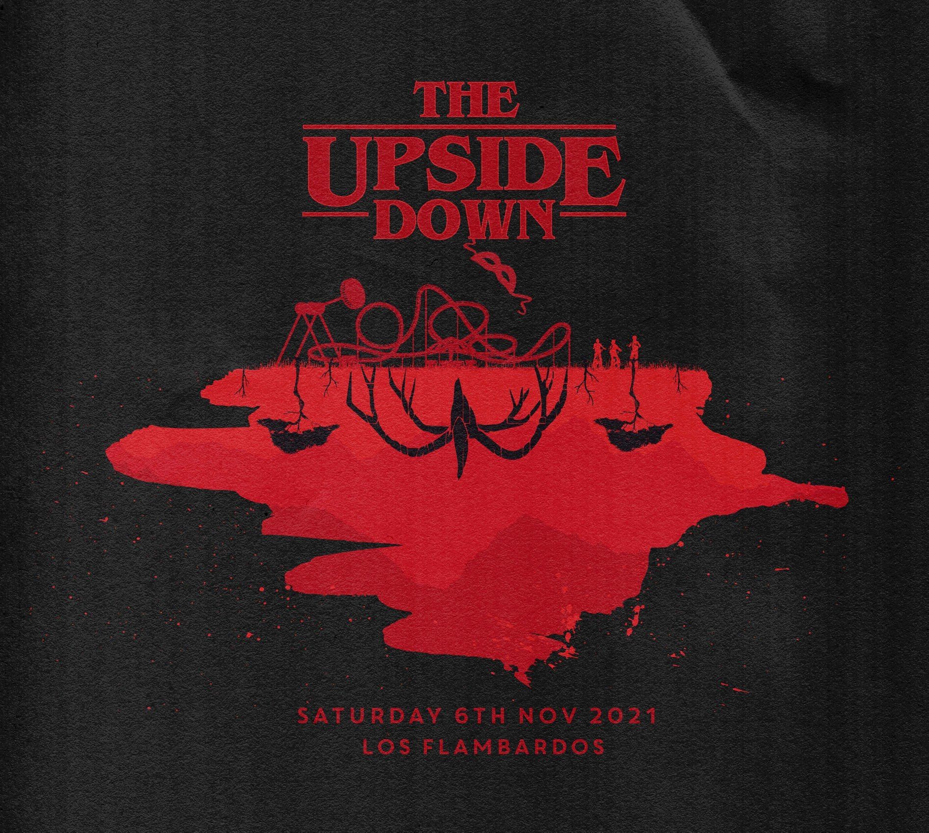A poster for a movie called the upside down