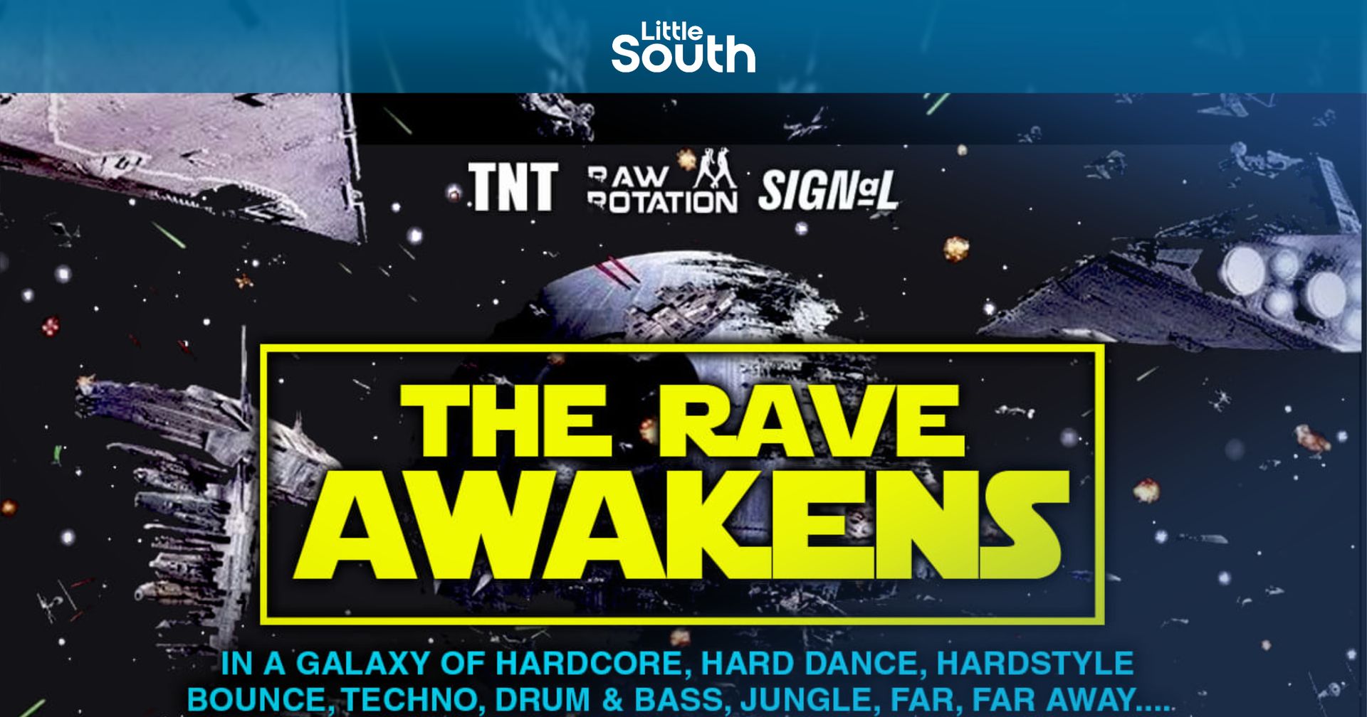 A poster for the rave awakens in the south