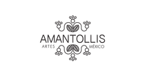 Logotipo de AMAN TOLLIS con iconos decorativos de manos y el texto &ldquo;ARTESAN&Iacute;AS M&Eacute;XICO&rdquo; sobre un fondo blanco.