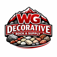 A logo for aggregate collective decorative rock