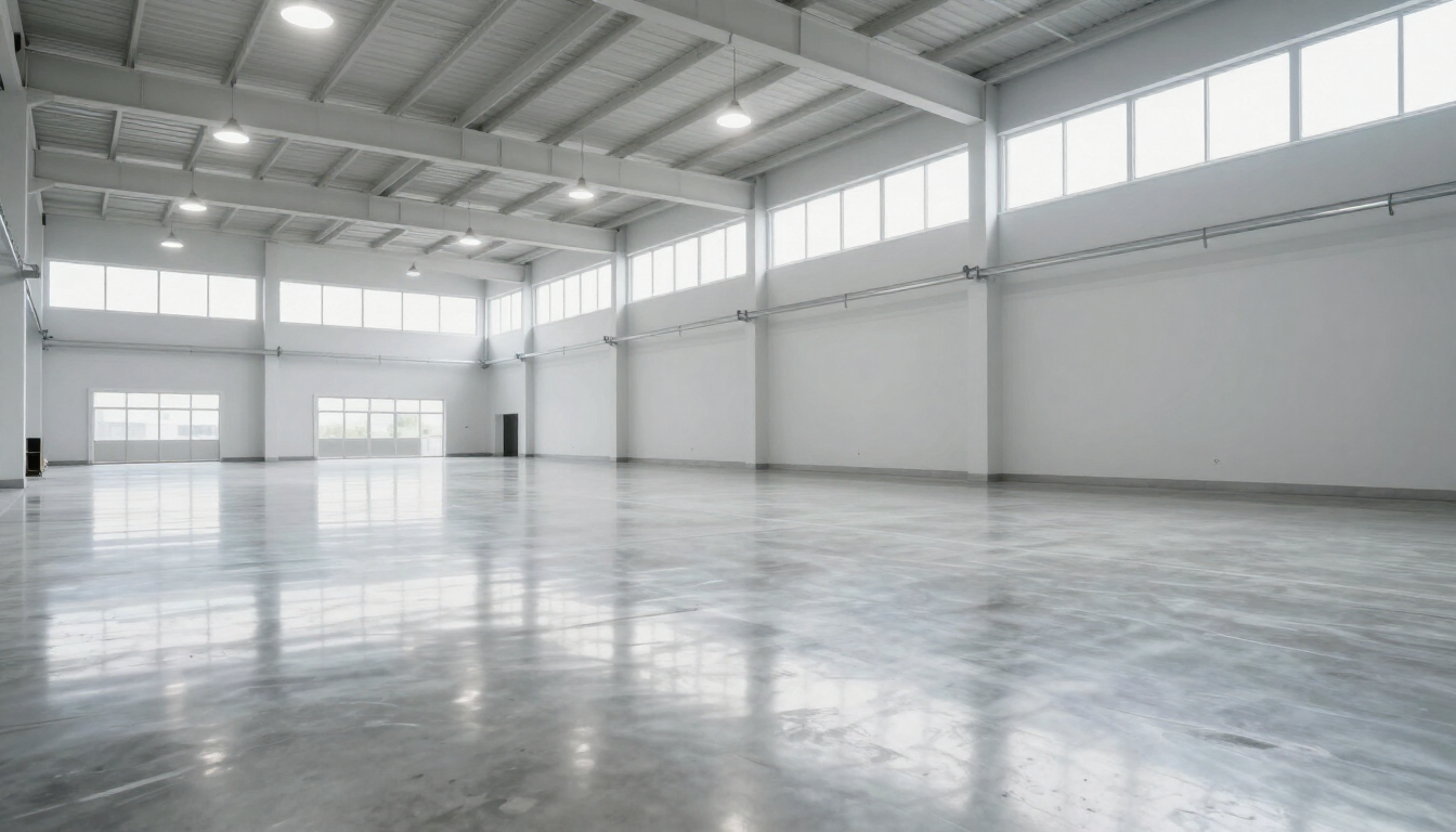 Professional moisture testing on a commercial concrete slab.