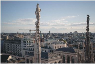 Veduta piazza Duomo Milano