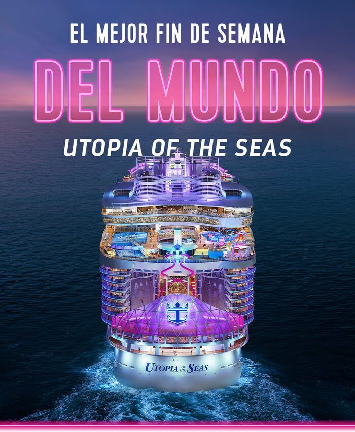 Un anuncio del crucero Utopía de los mares