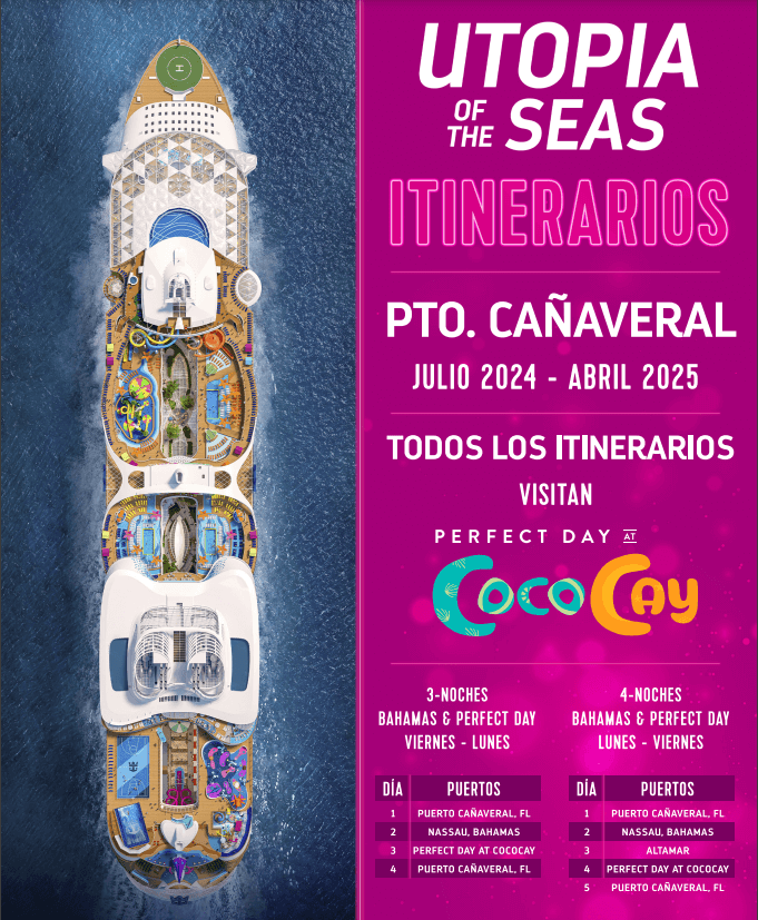 Un anuncio de los itinerarios de Utopía de los mares