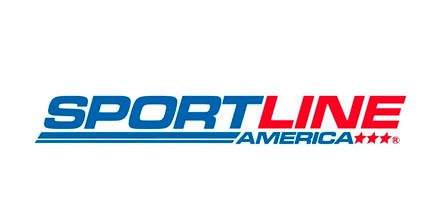 El logotipo de Sportline America está sobre un fondo blanco.