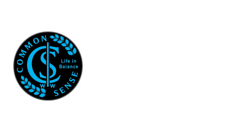 A logo for a company called common sense with a dollar sign in the center.