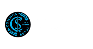 A logo for a company called common sense with a dollar sign in the center.