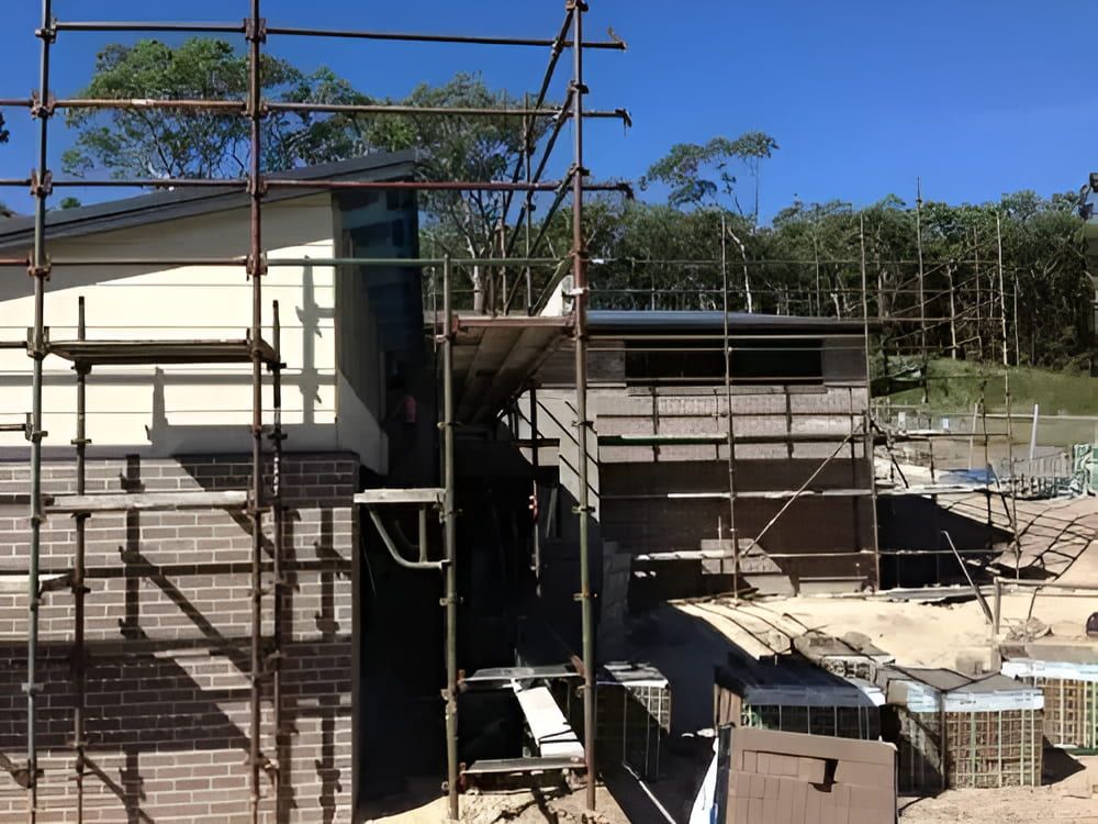 A brick house is under construction — Shaun Jarvis Quality Constructions in Medowie, NSW