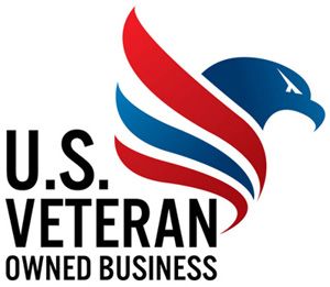 A logo for a u.s. veteran owned business