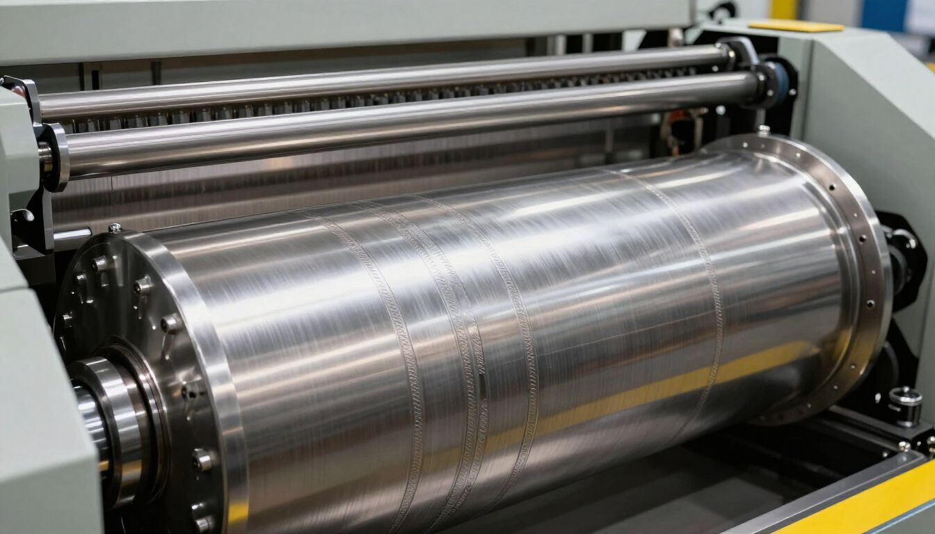 Cilindros para flexografía en una máquina de impresión industrial