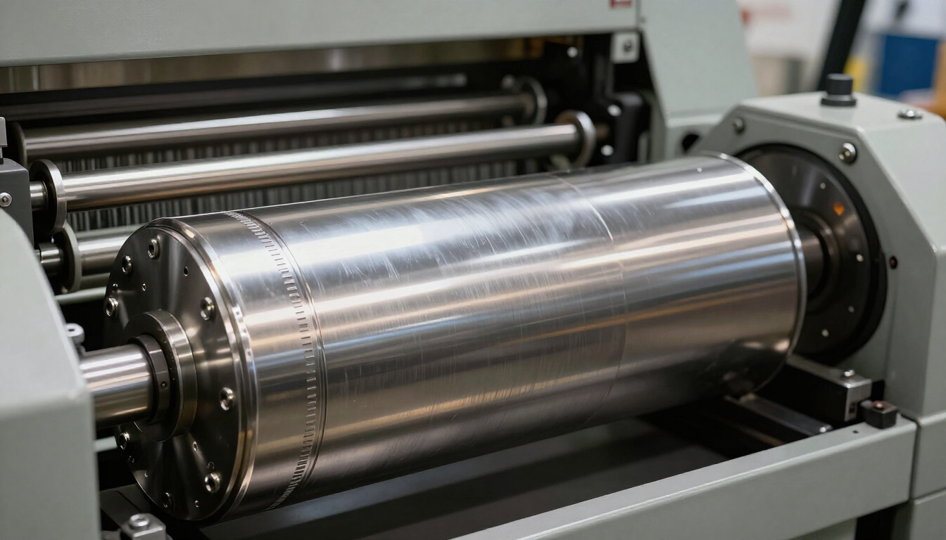 Cilindros para flexografía en una máquina de impresión industrial