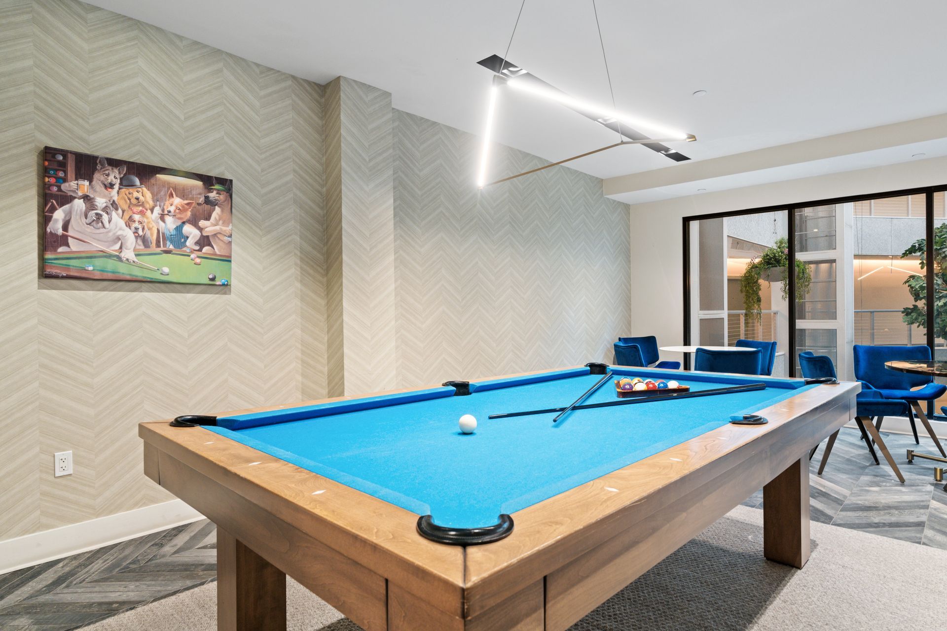 pool room at clubhouse