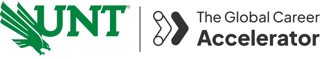 UNT and The Global Career Accelerator logos