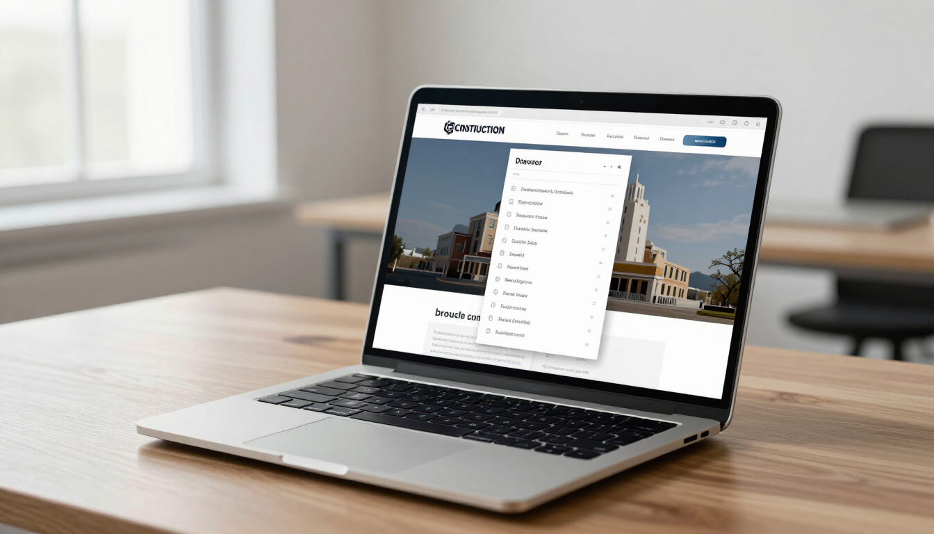 A clean website layout showing local service pages