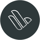 A black circle with a white l on it