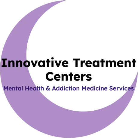 Innovative Treatment Centers logo with purple crescent and black text for mental health and addiction services