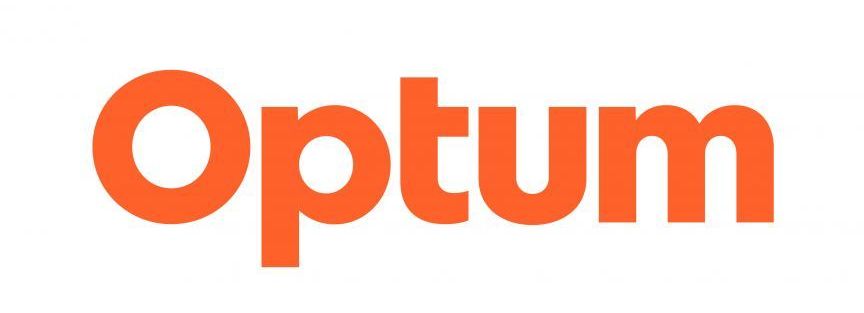 Orange Optum logo on a white background
