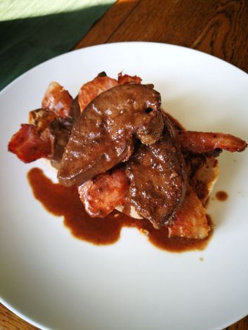 Venison liver and bacon