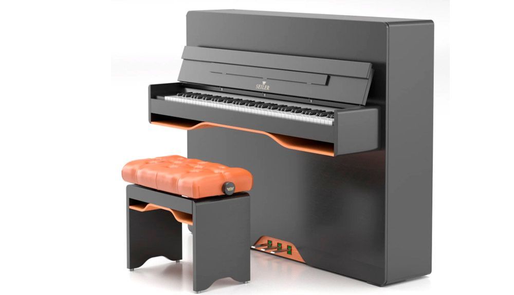 SEILER Konzept, Black Upright Piano
