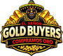 Logo for "El Señor Gold Buyers" featuring a smiling man in a sombrero, gold chains, and stacks of gold bars and coins.