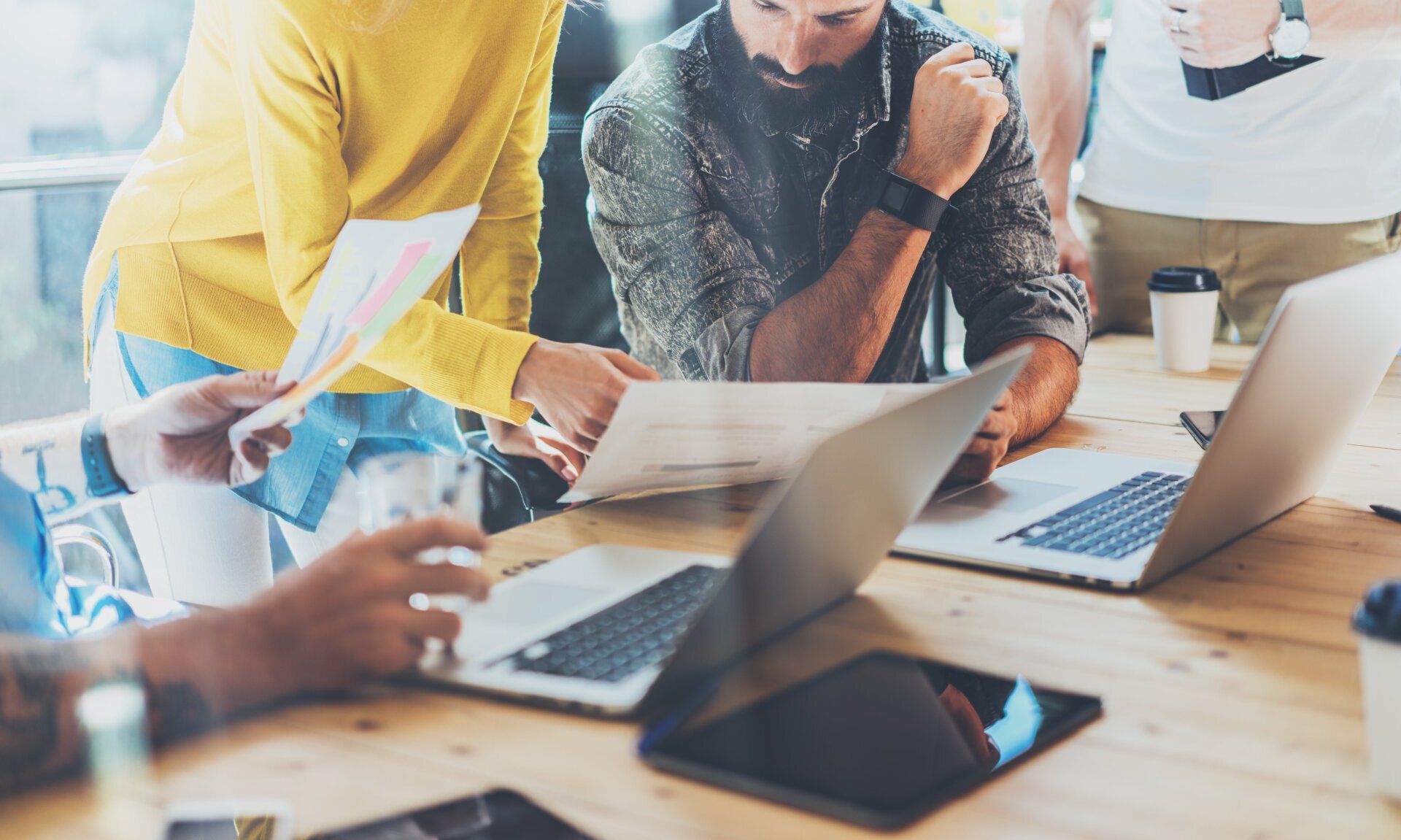 Marketing professional analyzing growth metrics and performance trends