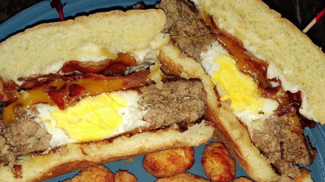 Burger with egg