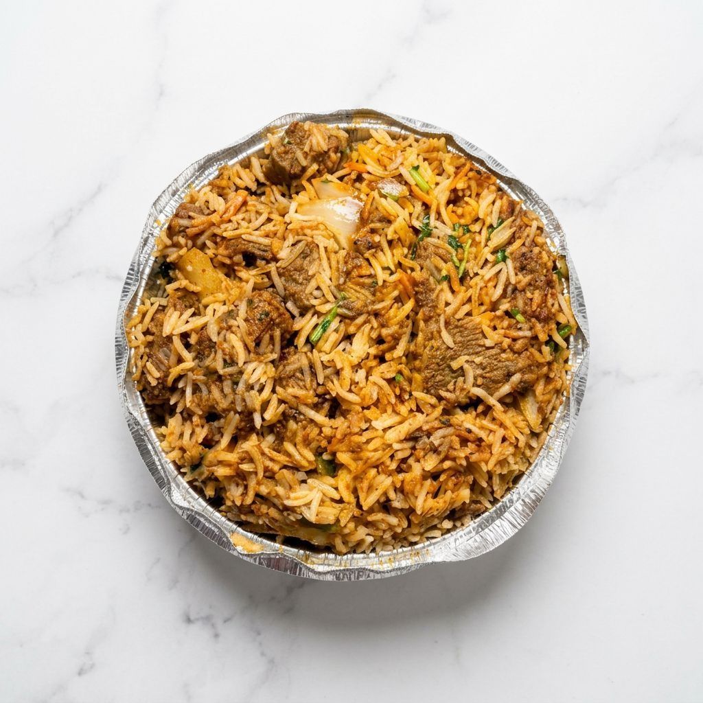 Golden-brown, fried Indian fritters (pakoras) on a white platter, viewed close-up.