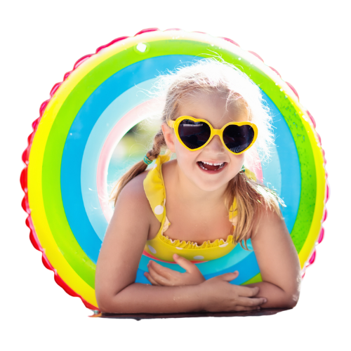 happy girl with sunglasses