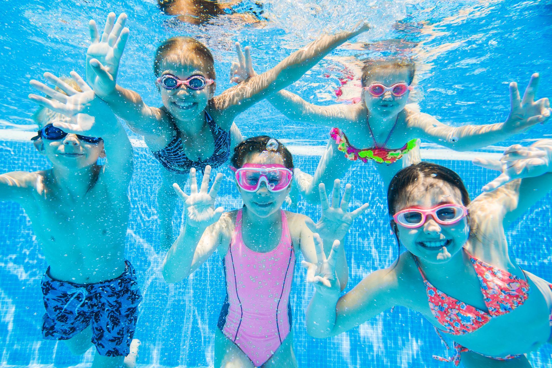 Kids having fun in the water