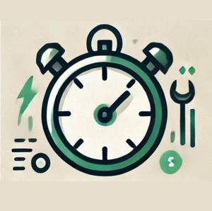 Clock representing fast and hassle free installation
