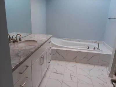 Bathroom with Tile Flooring — Rochester, NY — Mallo Home Improvements