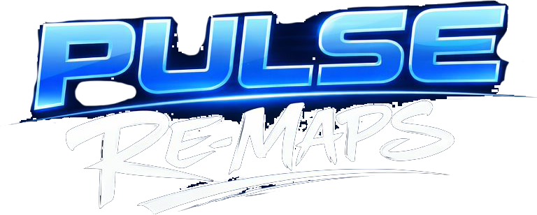Blue and white stylized “PULSE” logo with handwritten “R3MIX” underneath on a white background