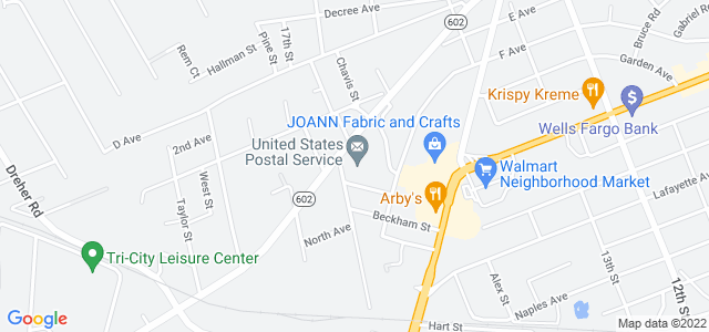 Map of business location