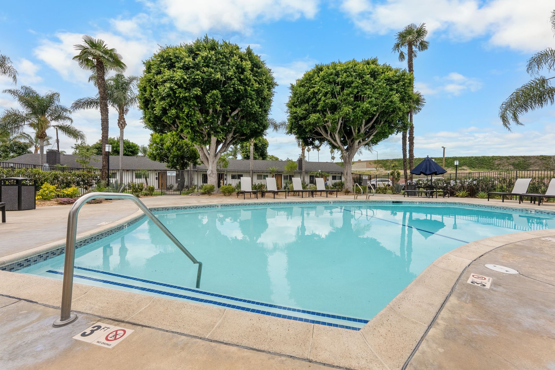 pool and lounge chairs