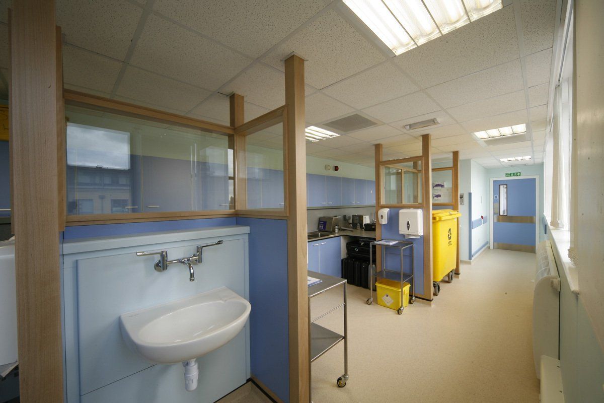 University Hospitals Bristol corridor sink