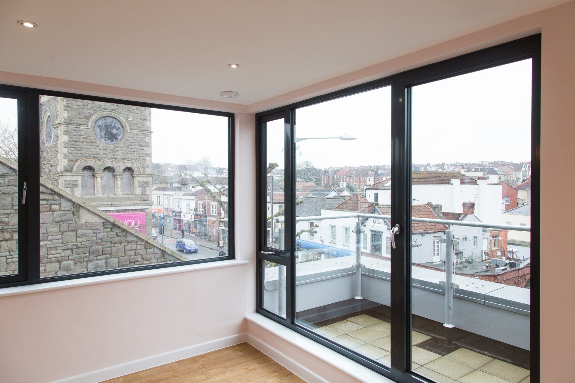 Bishopston library and apartments view from the inside Bristol