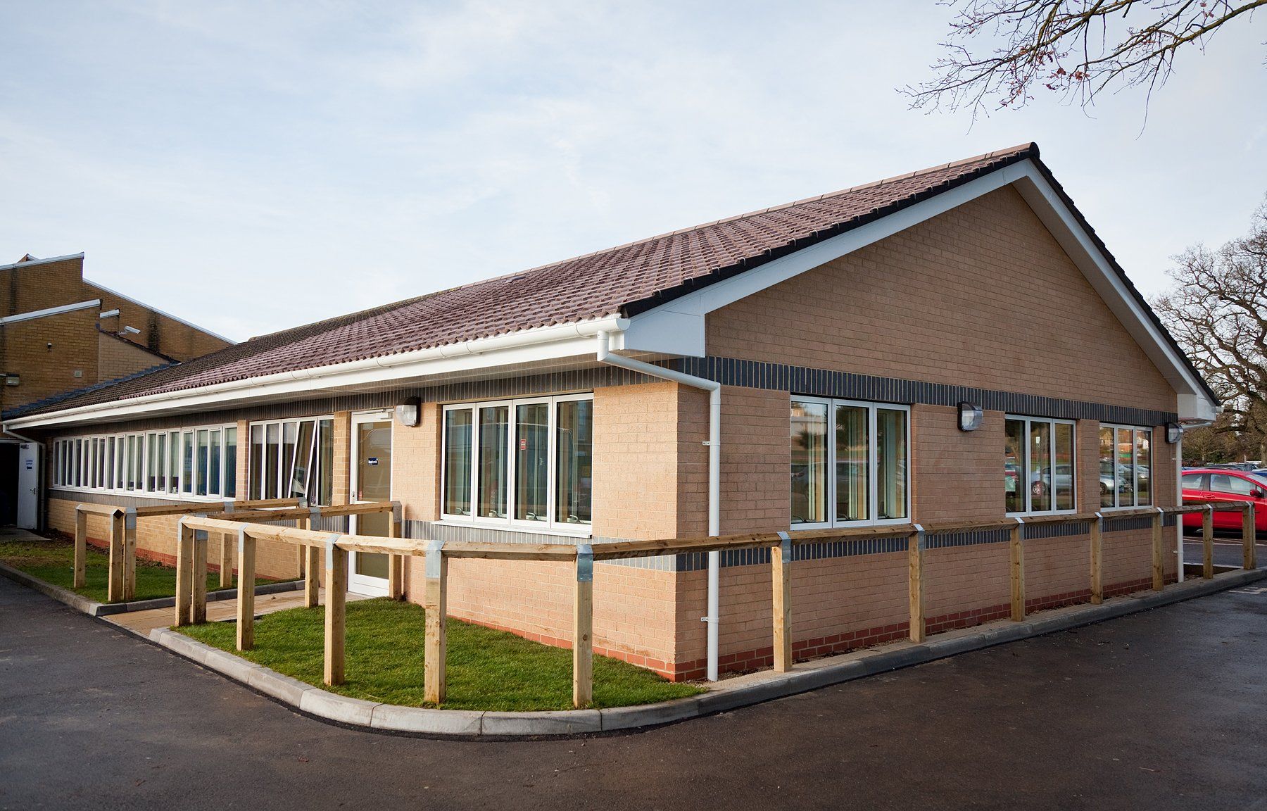Sheldon school building view outside Chippenham New Build Extensions and Fit Out