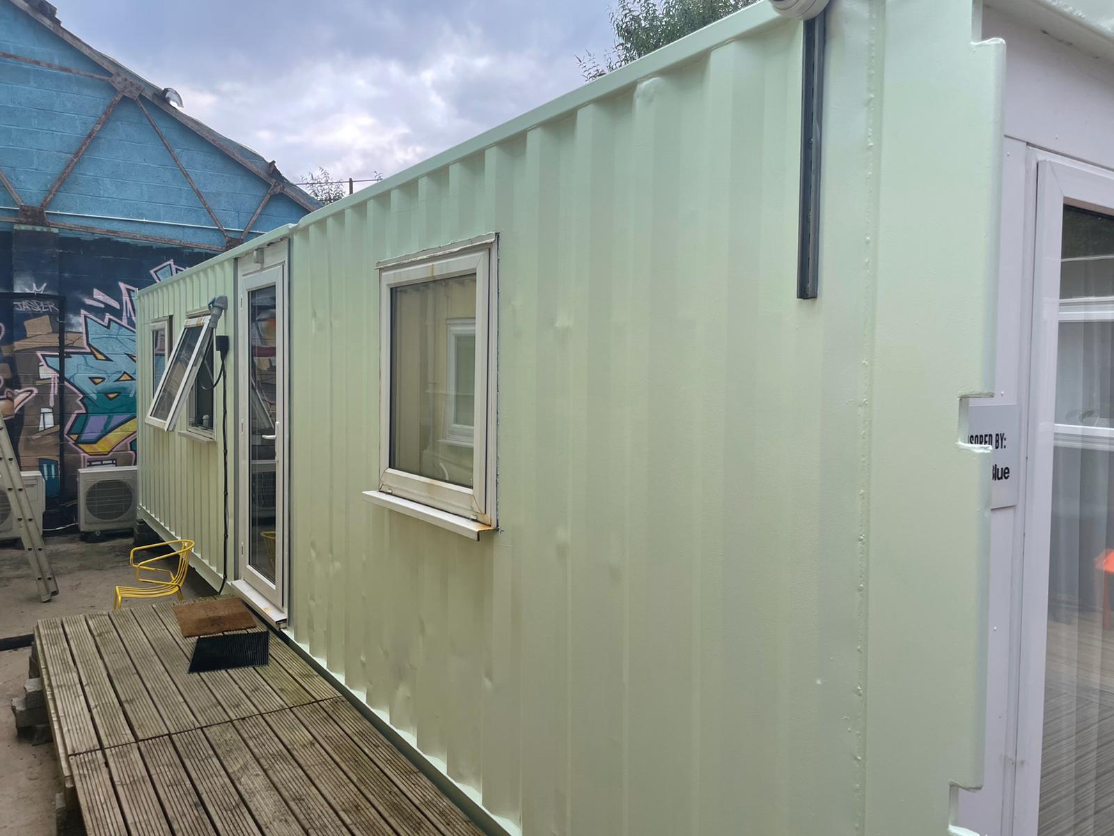 CW Duke and Help Bristol Homeless Charity repurposed shipping containers