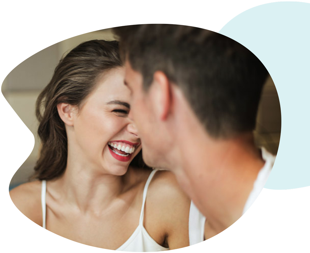 couple smiling