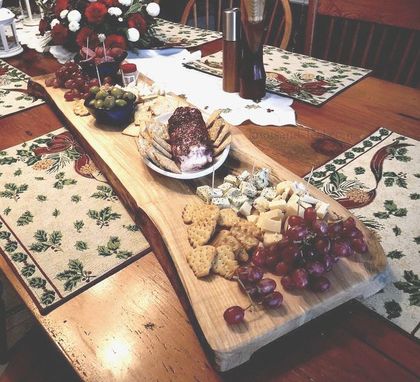 Charcuterie board made with live edge Maple