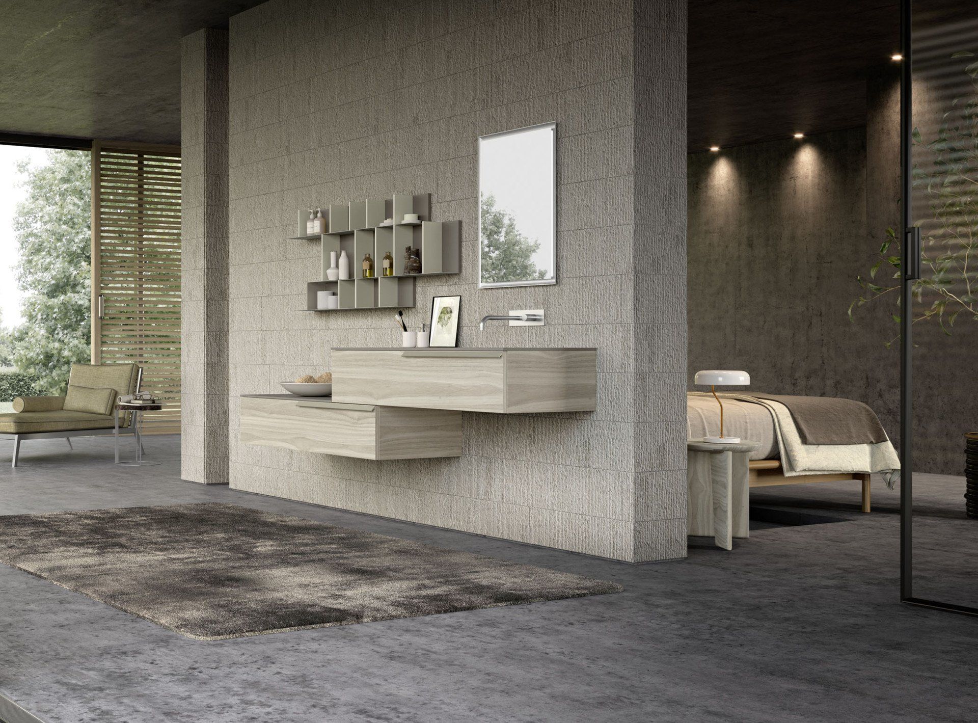 bagno con lavatrice