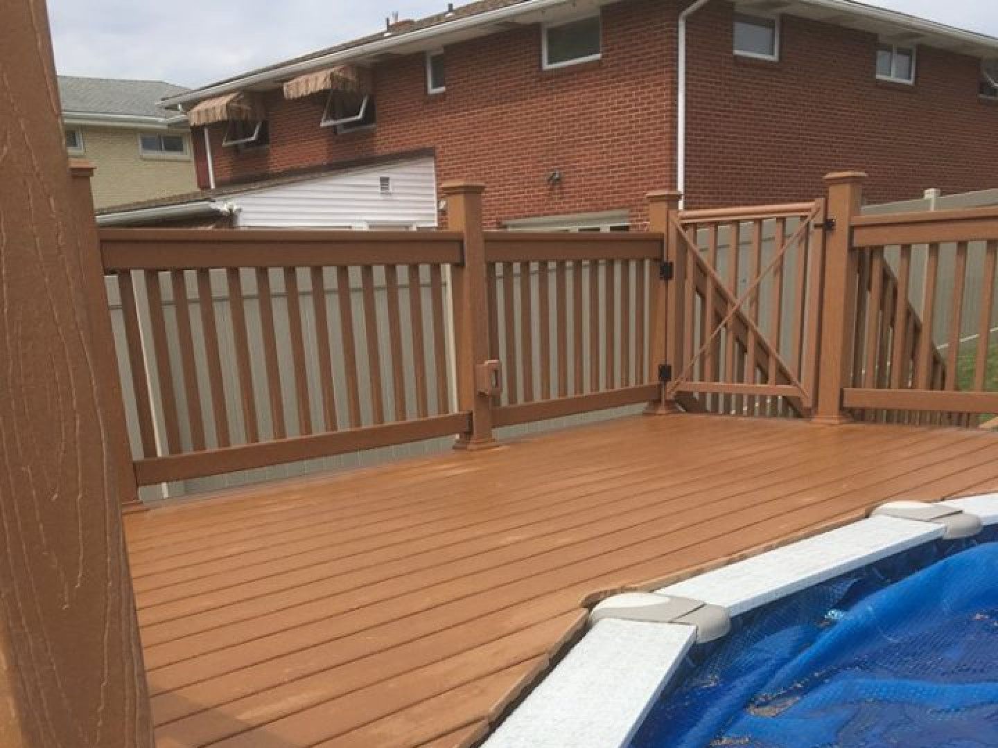 Exterior Ranch With Empty Wooden Walkout Deck