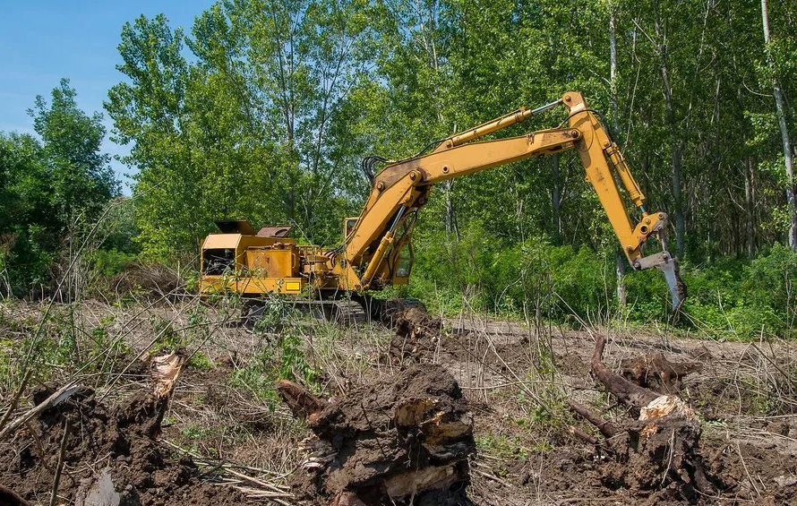 land clearing excavator