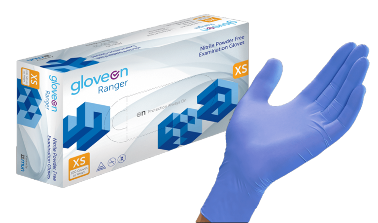 A box of gloves that says ' gloveen ranger ' on it