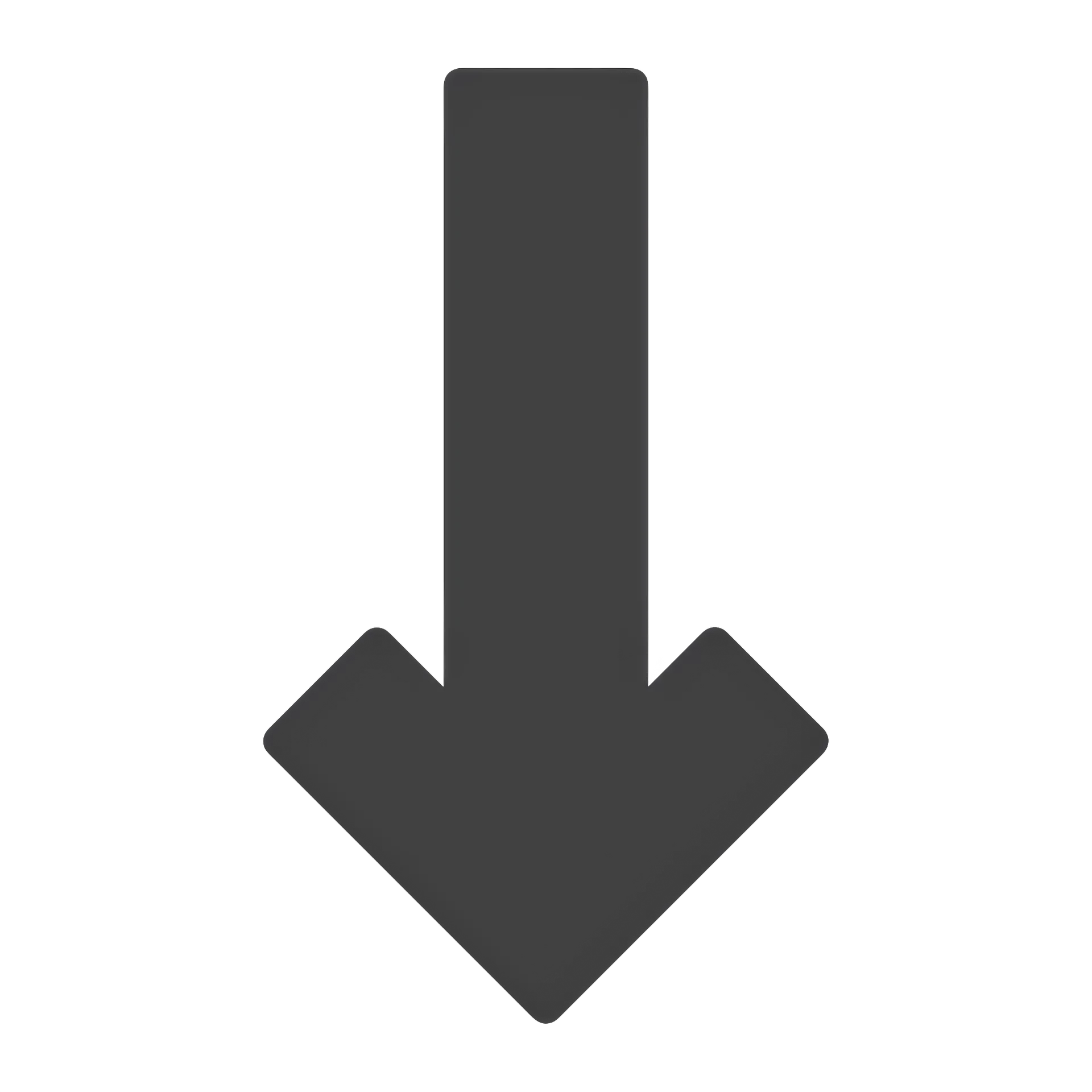 Downward-pointing dark gray arrow.