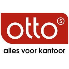 Otto's logo in red and white with the slogan “alles voor kantoor” below