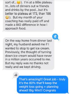 client testimonial for emily moss of thrivyest