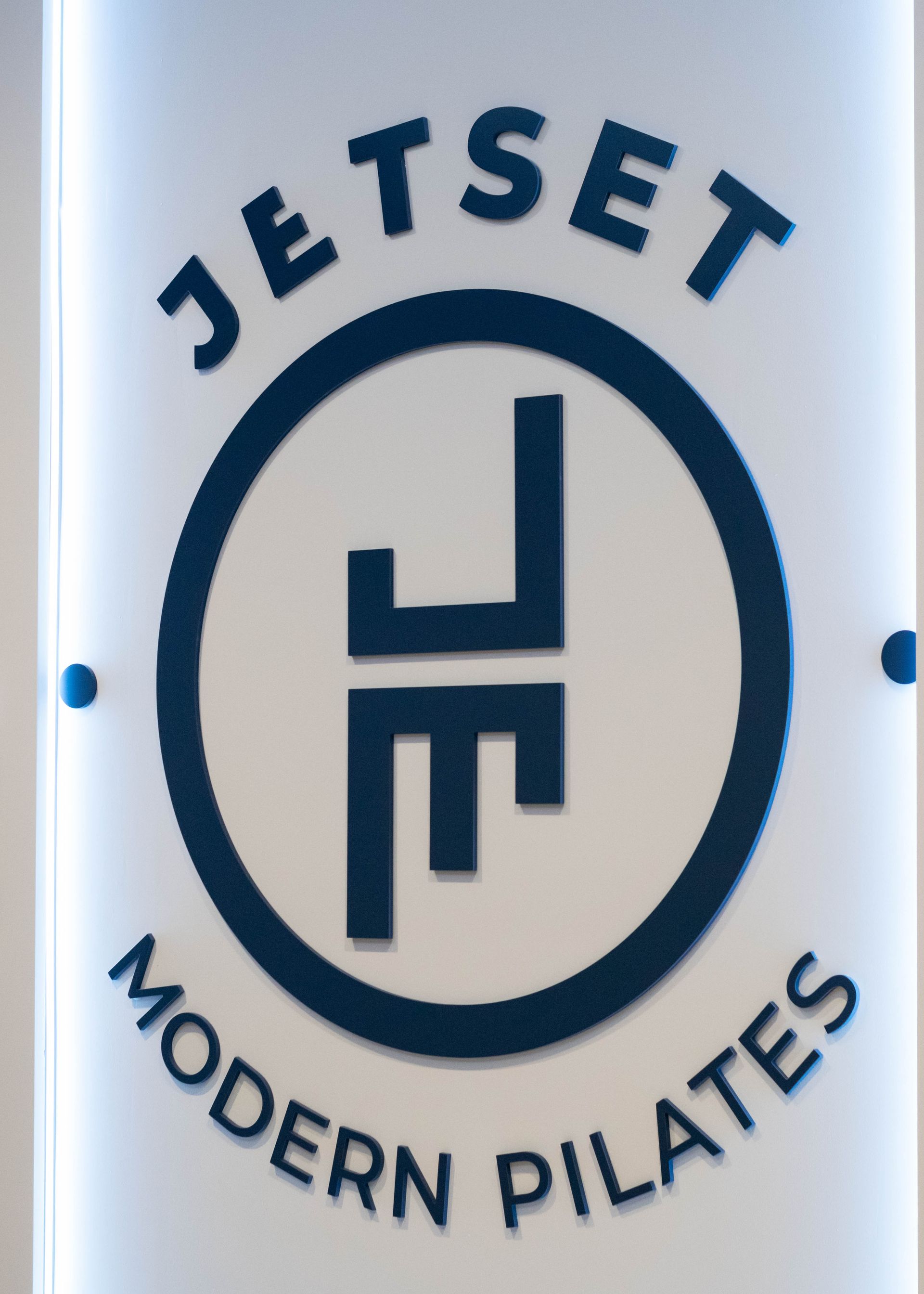 JETSET Modern Pilates logo in dark blue on a light background