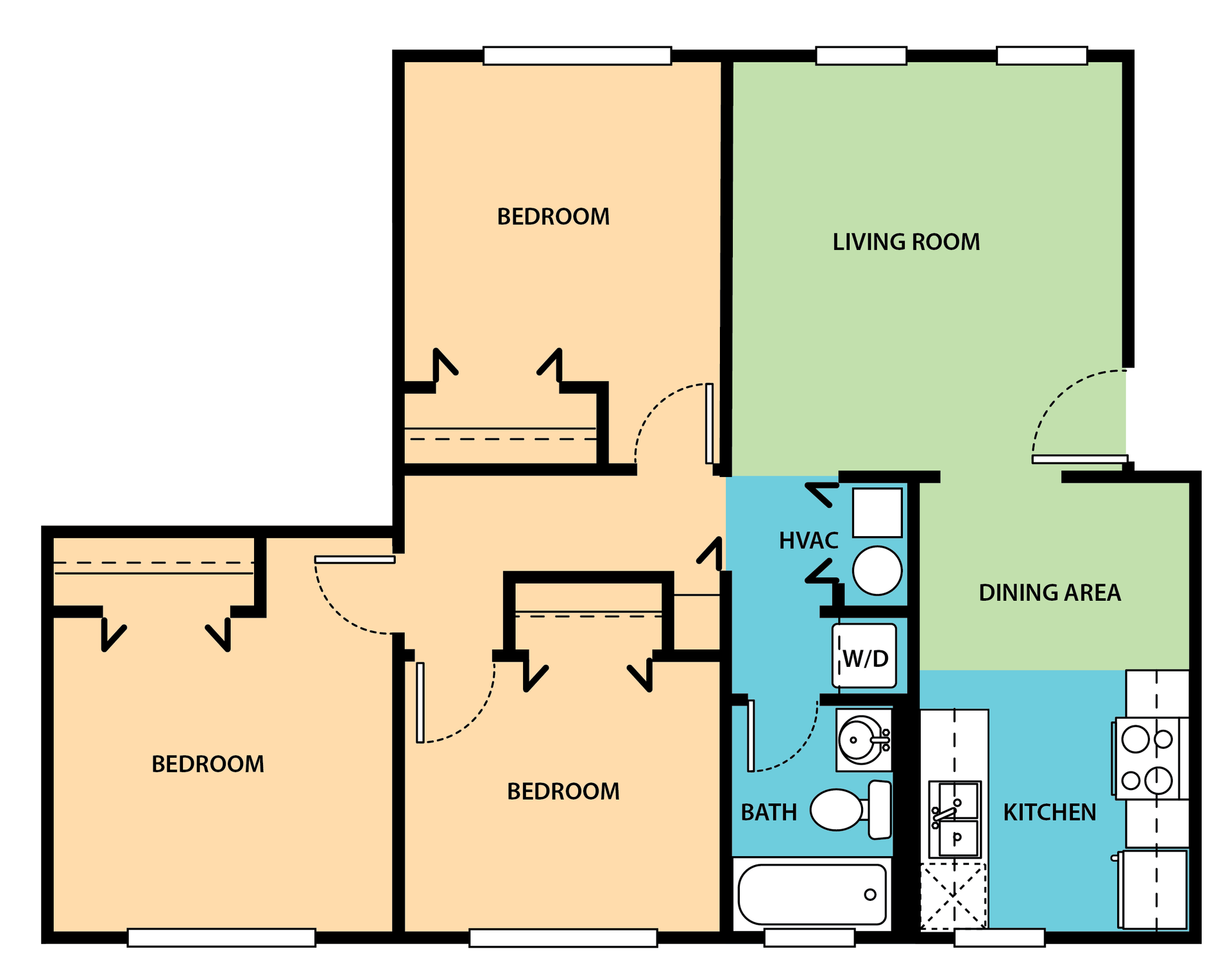 3x1 floor plan