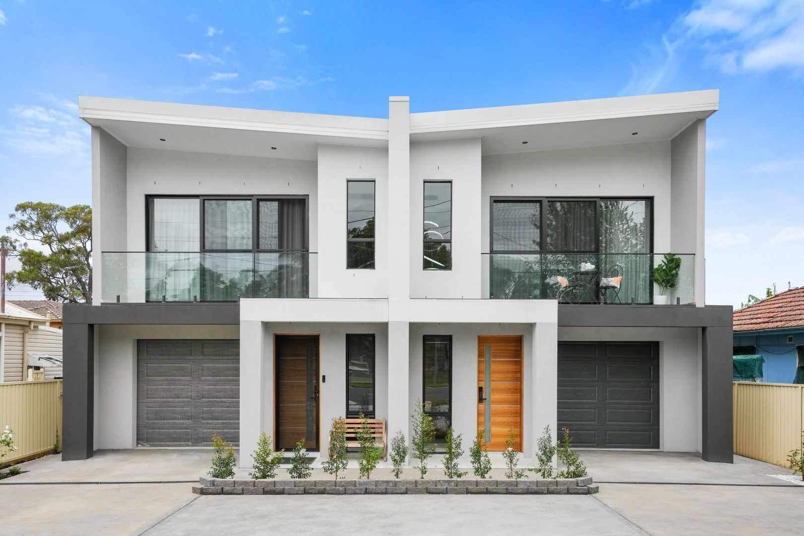 Completed duplex build by Hunter Harvey Homes